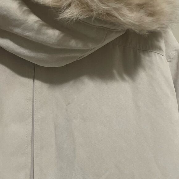 Vintage Bromley sport DuPont thermolite beige faux suede fox fur coat XXL - Picture 13 of 16